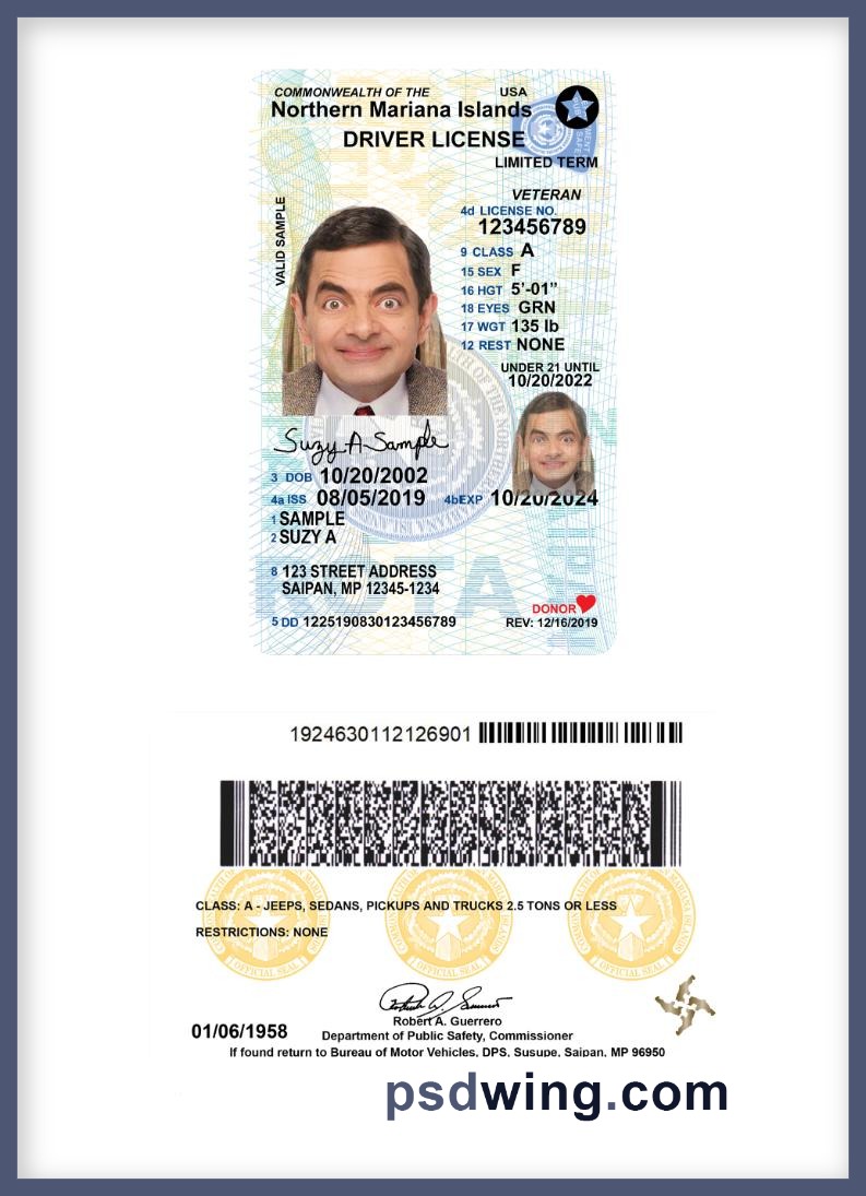 USA Northern Mariana Islands Under 21 Driving License 2019-Present
